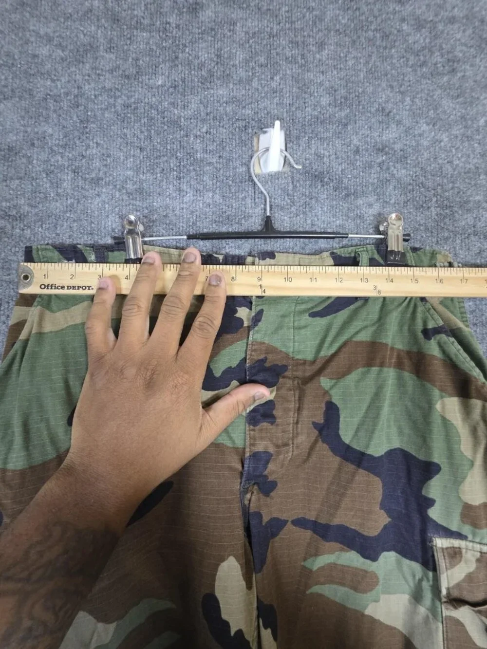 US Military BDU Pants Mens Medium Regular Woodland Camo Cargo Drawstring Ripstop